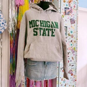 Champion grey Michigan State University hoodie